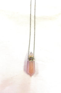 Aura Rose Quartz Perfume Pendant Necklace - Lighten Up Shop