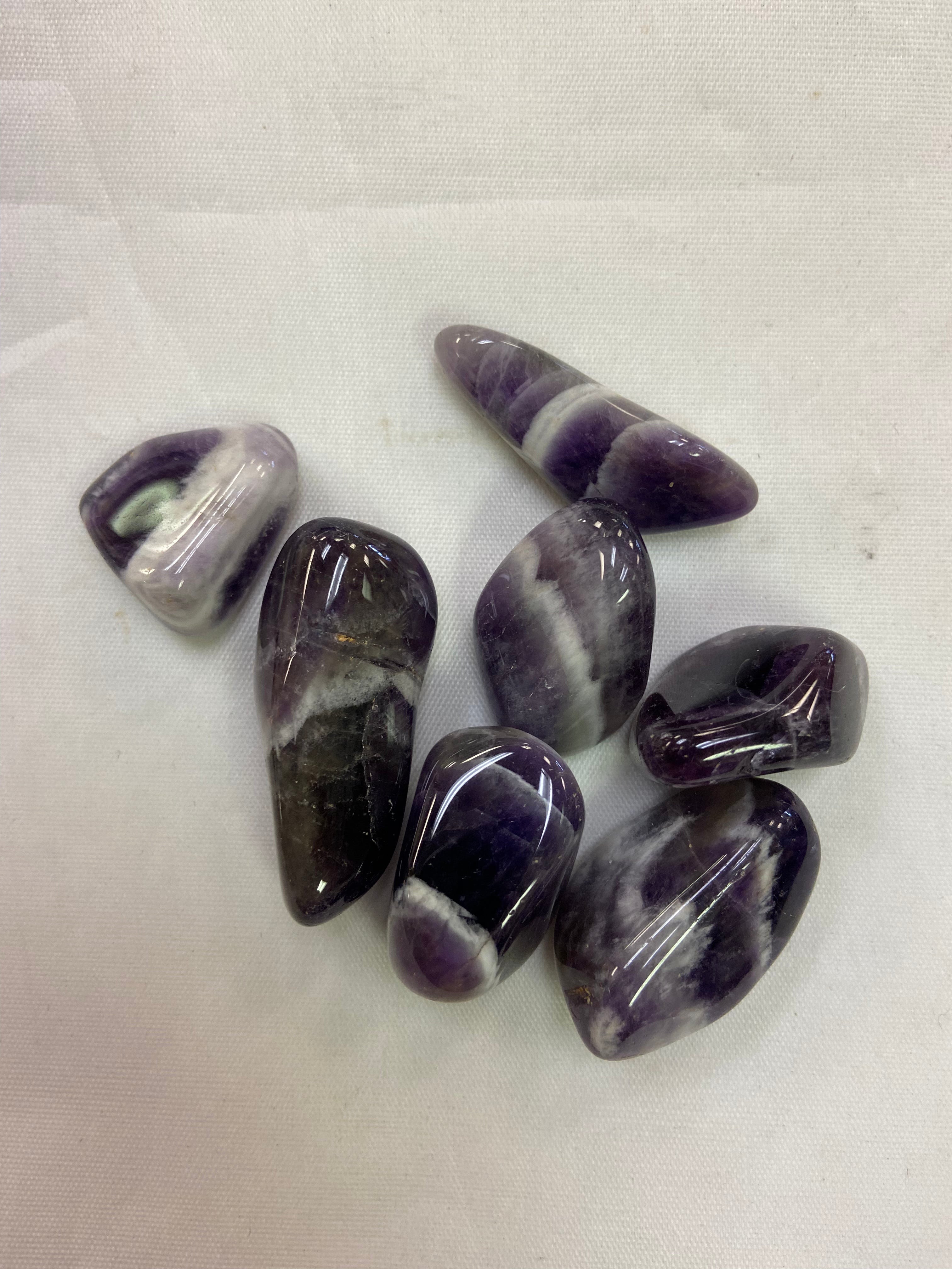 Zebra Amethyst Loose Tumbled - Lighten Up Shop