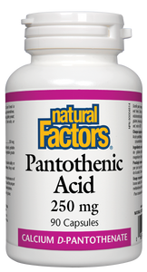 Pantothenic Acid 250mg 90 capsules - Lighten Up Shop