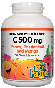 Vitamin C Peach, Passionfruit, and Mango 90 Chewable - Lighten Up Shop