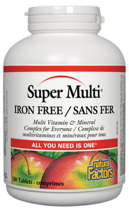 Super Multi Iron Free 180 tablets - Lighten Up Shop