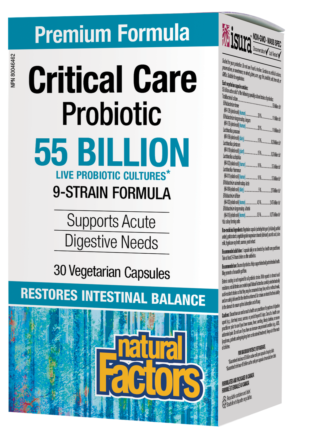 Critical Care Probiotic 55 billion 30 capsules - Lighten Up Shop