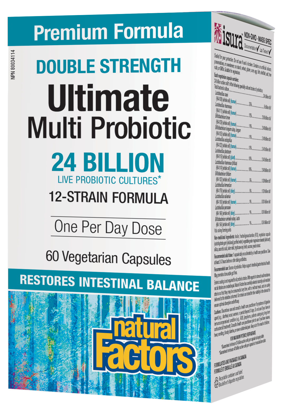 Double Strength Ultimate Multi Probiotic 24 billion 60 capsules - Lighten Up Shop