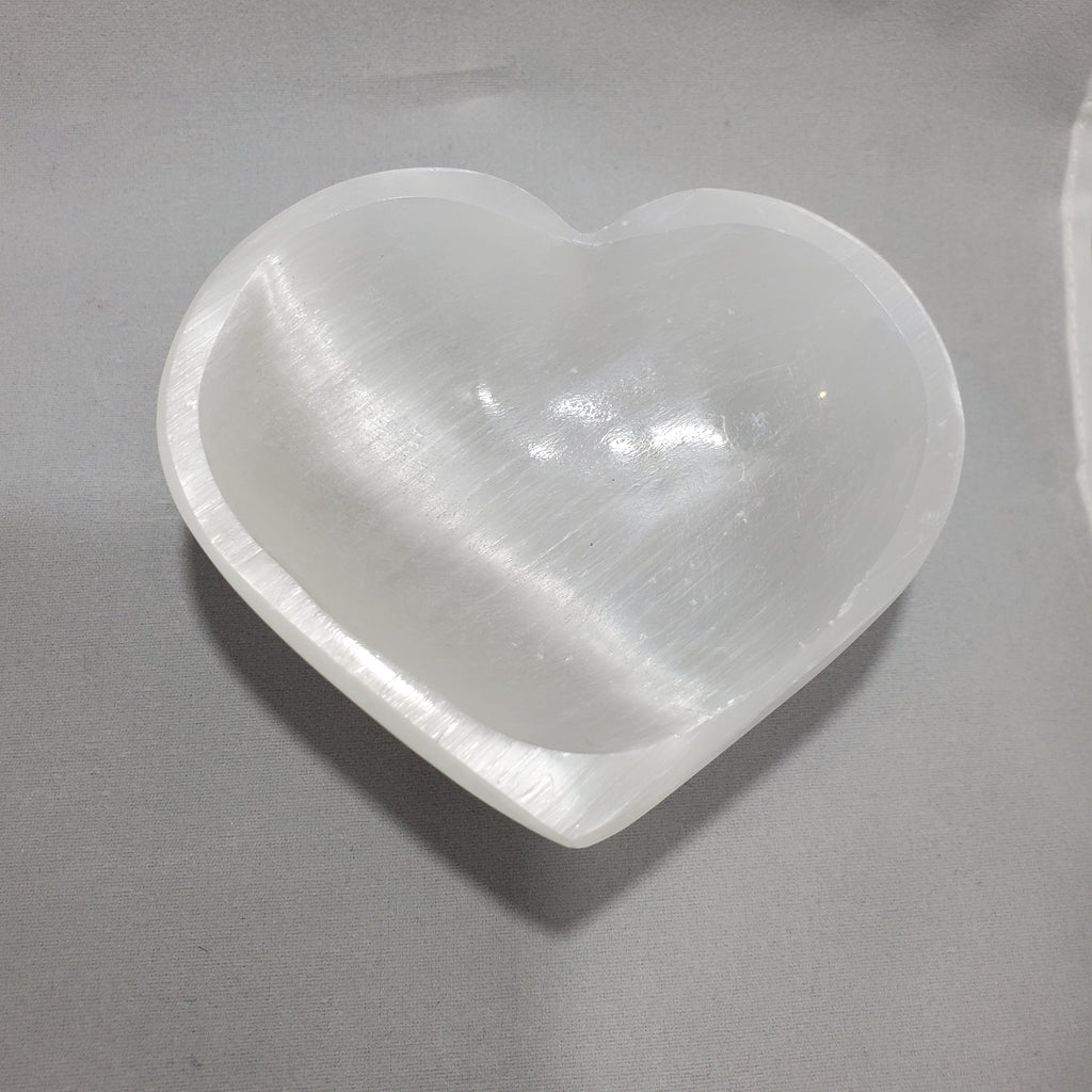 Selenite Heart Bowl $40 - Lighten Up Shop