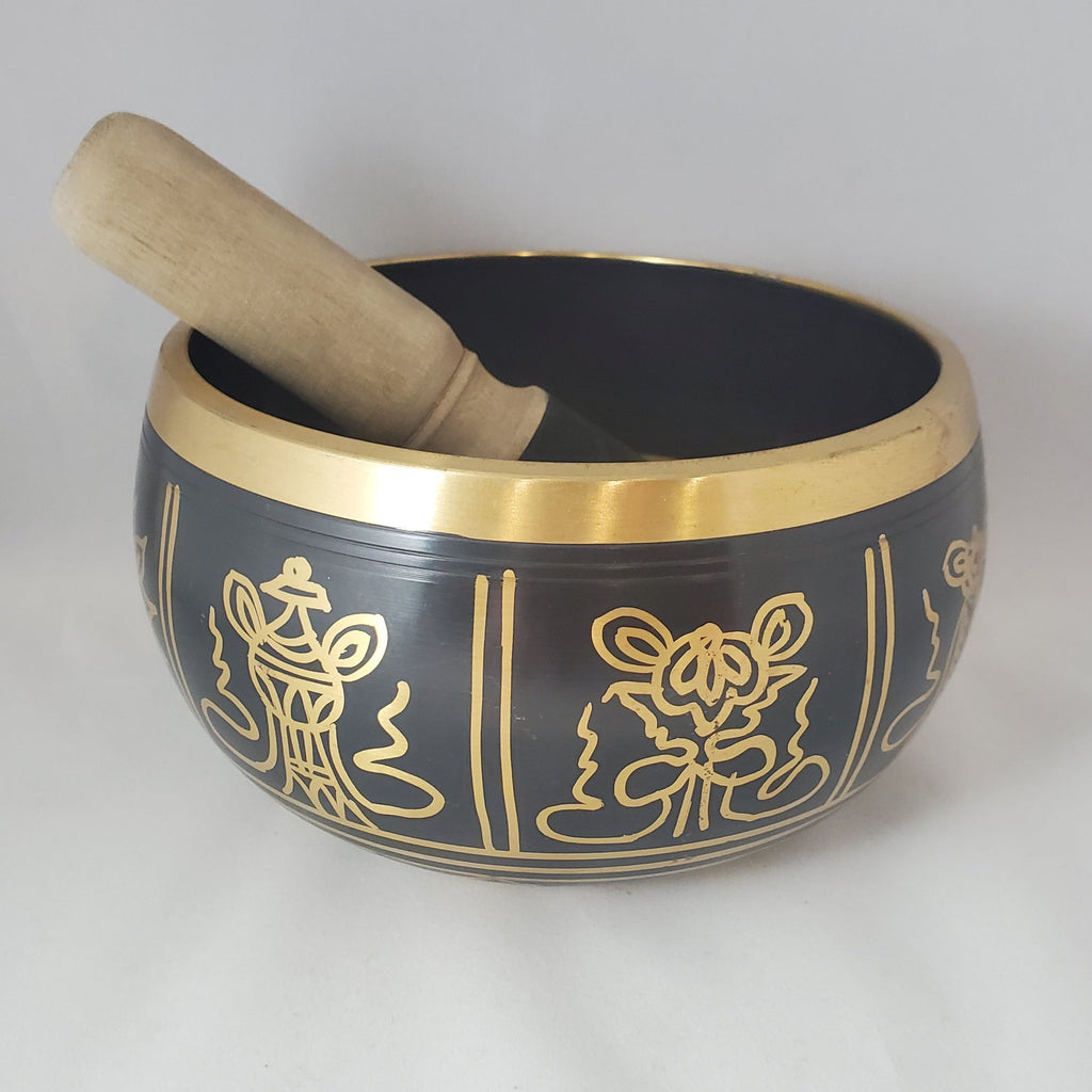 Black Tibetan Singing Bowl - Lighten Up Shop