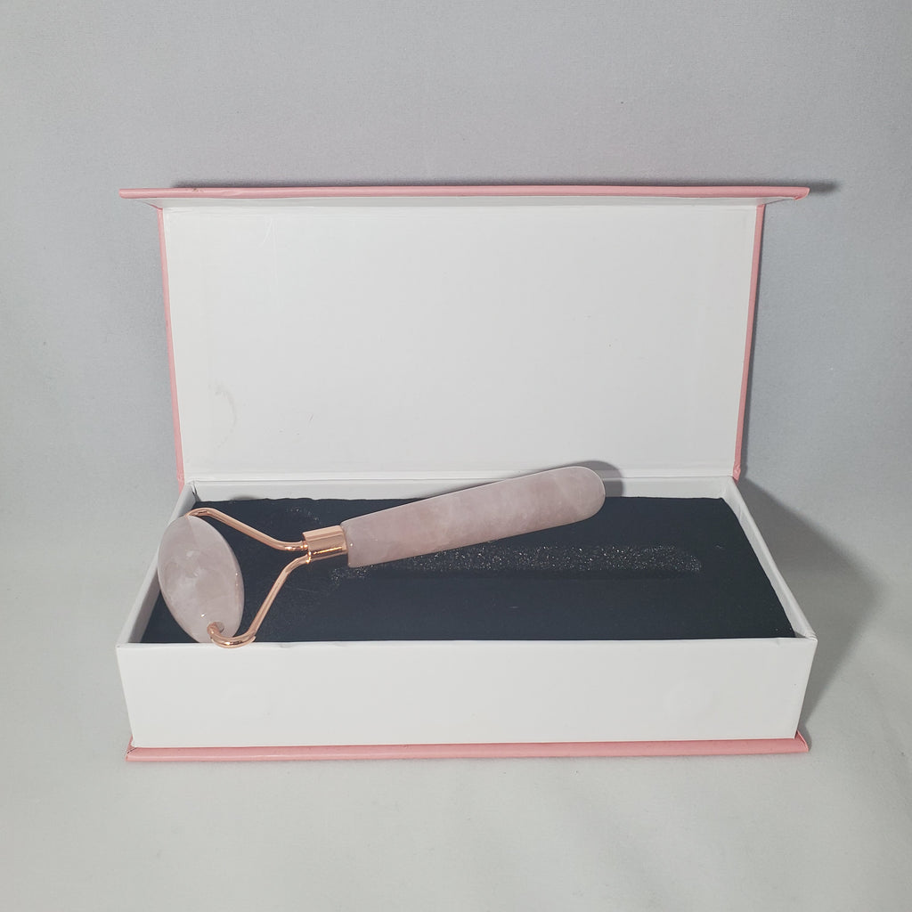 Rose Quartz Gemstone Message Roller in Box - Lighten Up Shop