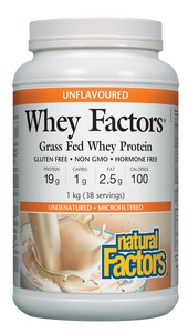 Whey Factors Unflavoured 1kg - Lighten Up Shop