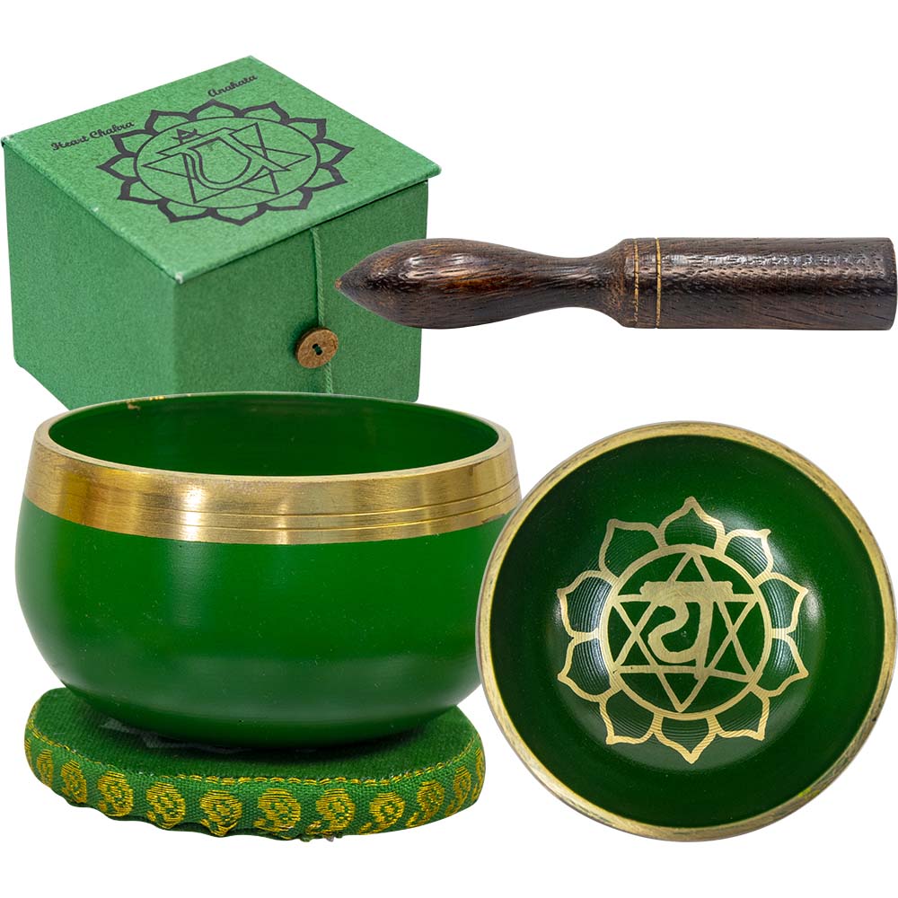 Singing Bowl Mini Heart Chakra Green - Lighten Up Shop