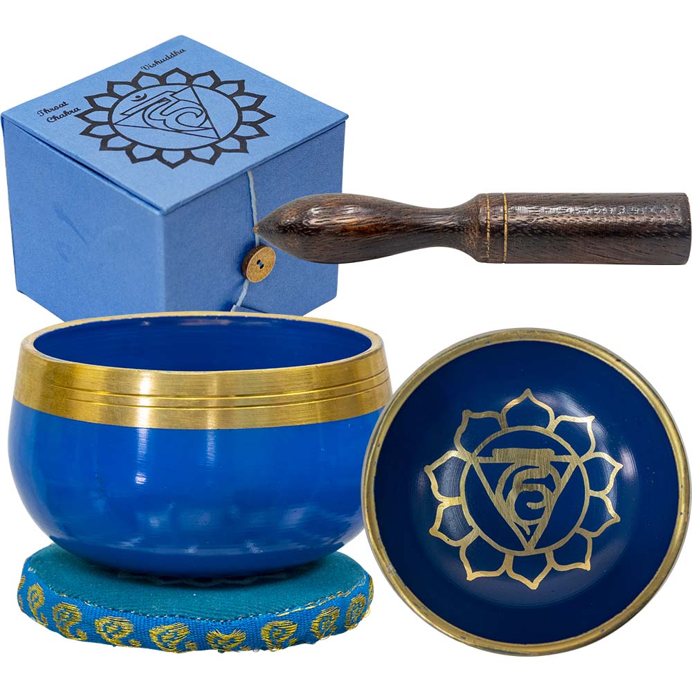 Singing Bowl Mini Throat Chakra Blue - Lighten Up Shop