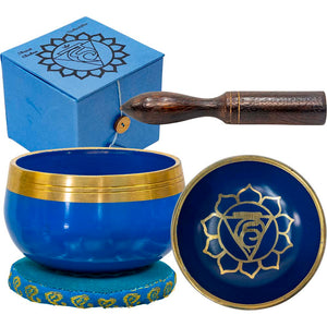 Singing Bowl Mini Throat Chakra Blue - Lighten Up Shop