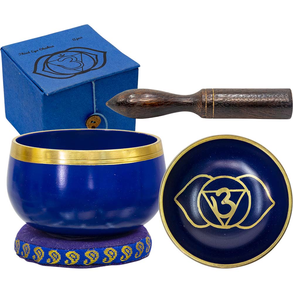 Singing Bowl Mini Third Eye Chakra Indigo - Lighten Up Shop