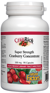 CranRich Super Strength Cranberry Concentrate 500mg 90 capsules - Lighten Up Shop