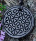 Shungite Necklace Flower of Life - Lighten Up Shop