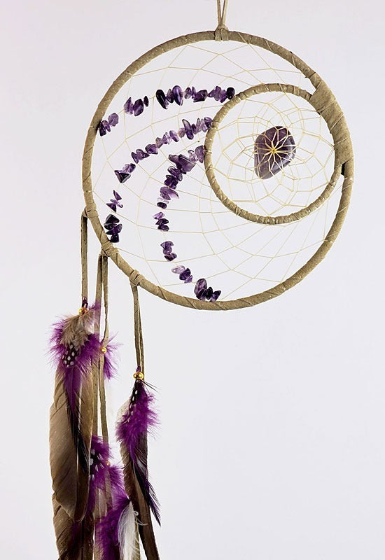 Dreamcatcher 6" Energy Flow Amethyst - Lighten Up Shop