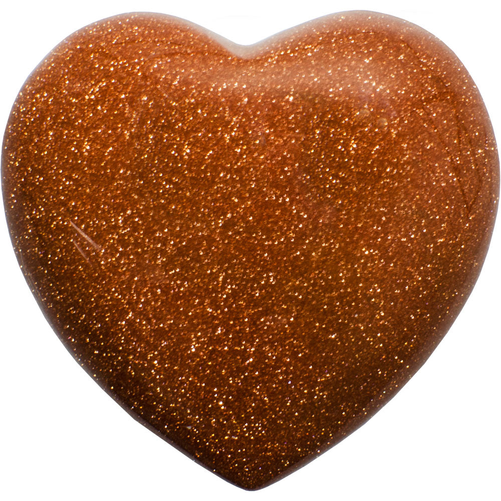 Goldstone Heart 1.5" - Lighten Up Shop