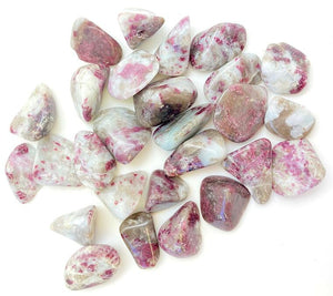 Pink Tourmaline with Quartz Loose Tumbled - Lighten Up Shop