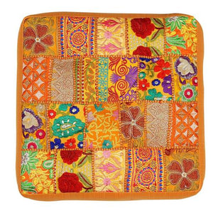 Meditation Cushion Orange Square - Lighten Up Shop