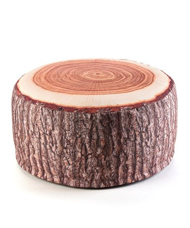 Log Style Sitting Pouf - Lighten Up Shop