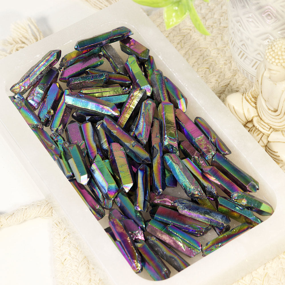 Rainbow Aura Quartz Point - Lighten Up Shop