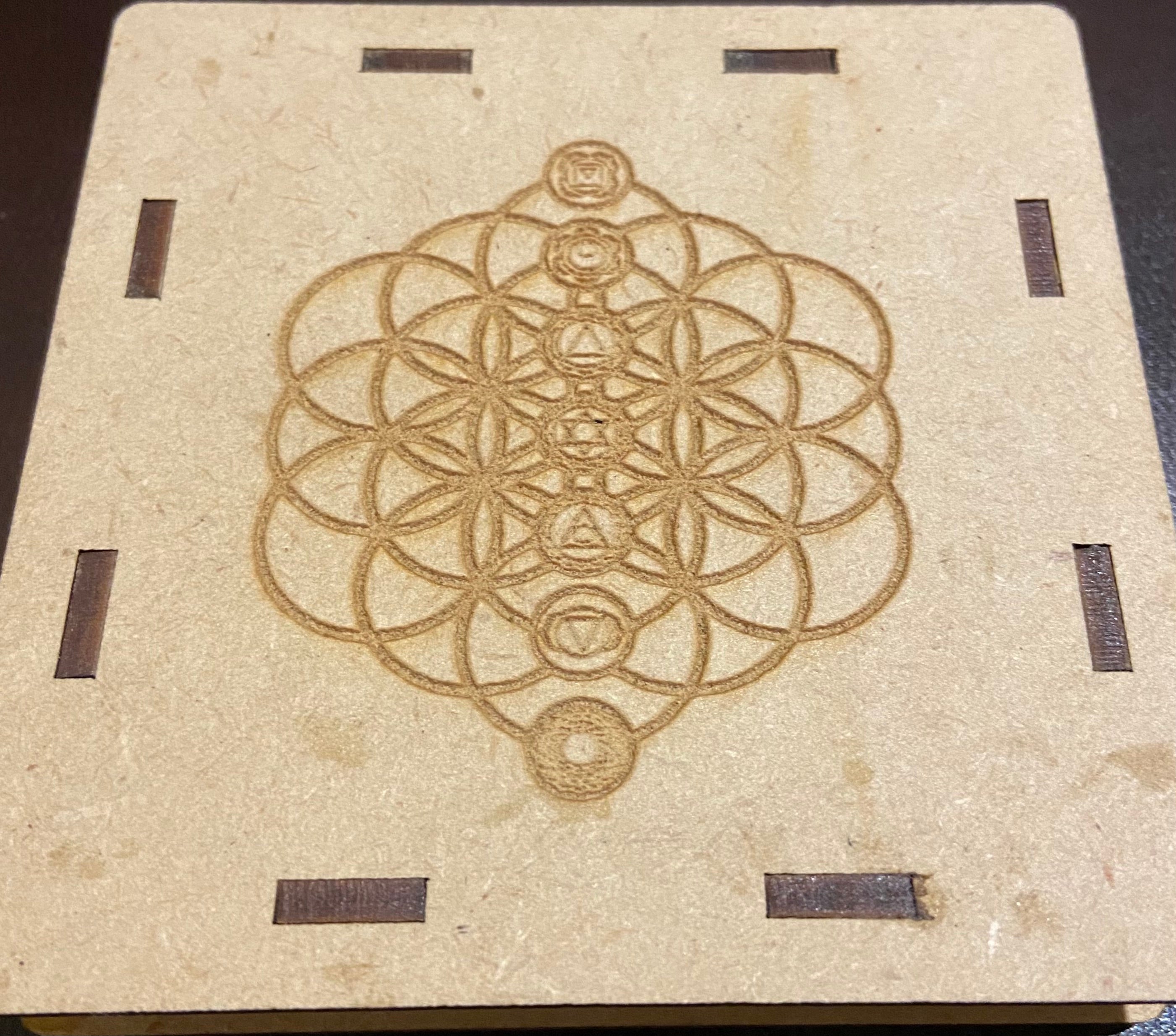 Selenite Chakra Engraved Charging Plate - Lighten Up Shop