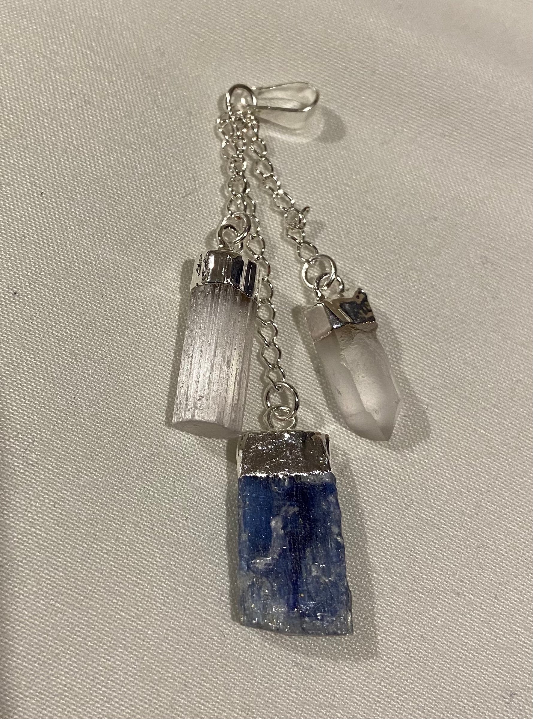 Clearing Pendant Kyanite, Quartz, and Selenite - Lighten Up Shop