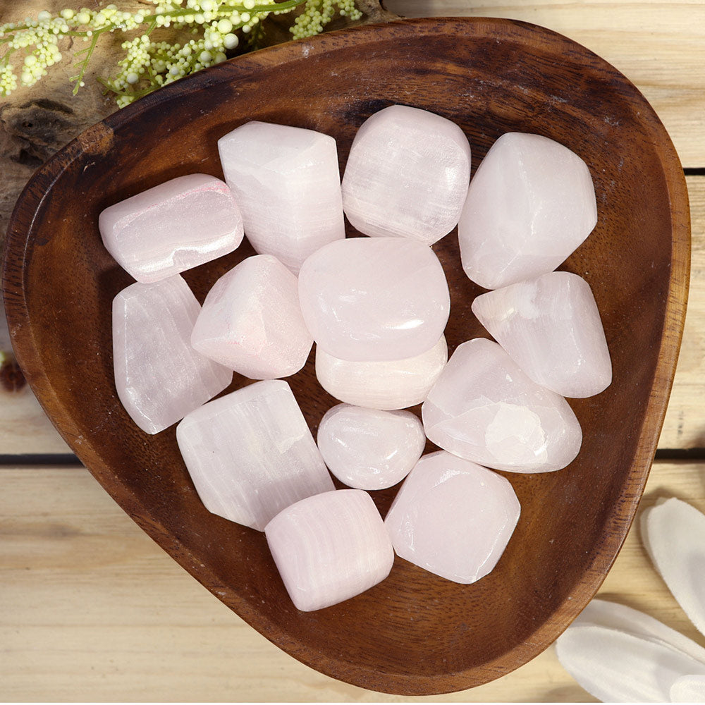 Pink Calcite Loose Tumbled - Lighten Up Shop