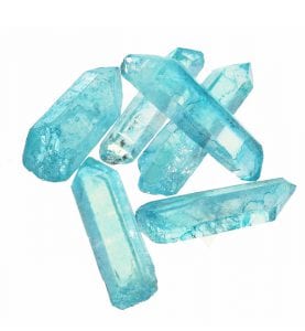 Aqua Aura Quartz Points - Lighten Up Shop