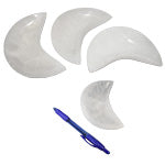 Selenite Moon Dish 11cm ($35) - Lighten Up Shop