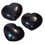 Blue Goldstone Heart - Lighten Up Shop