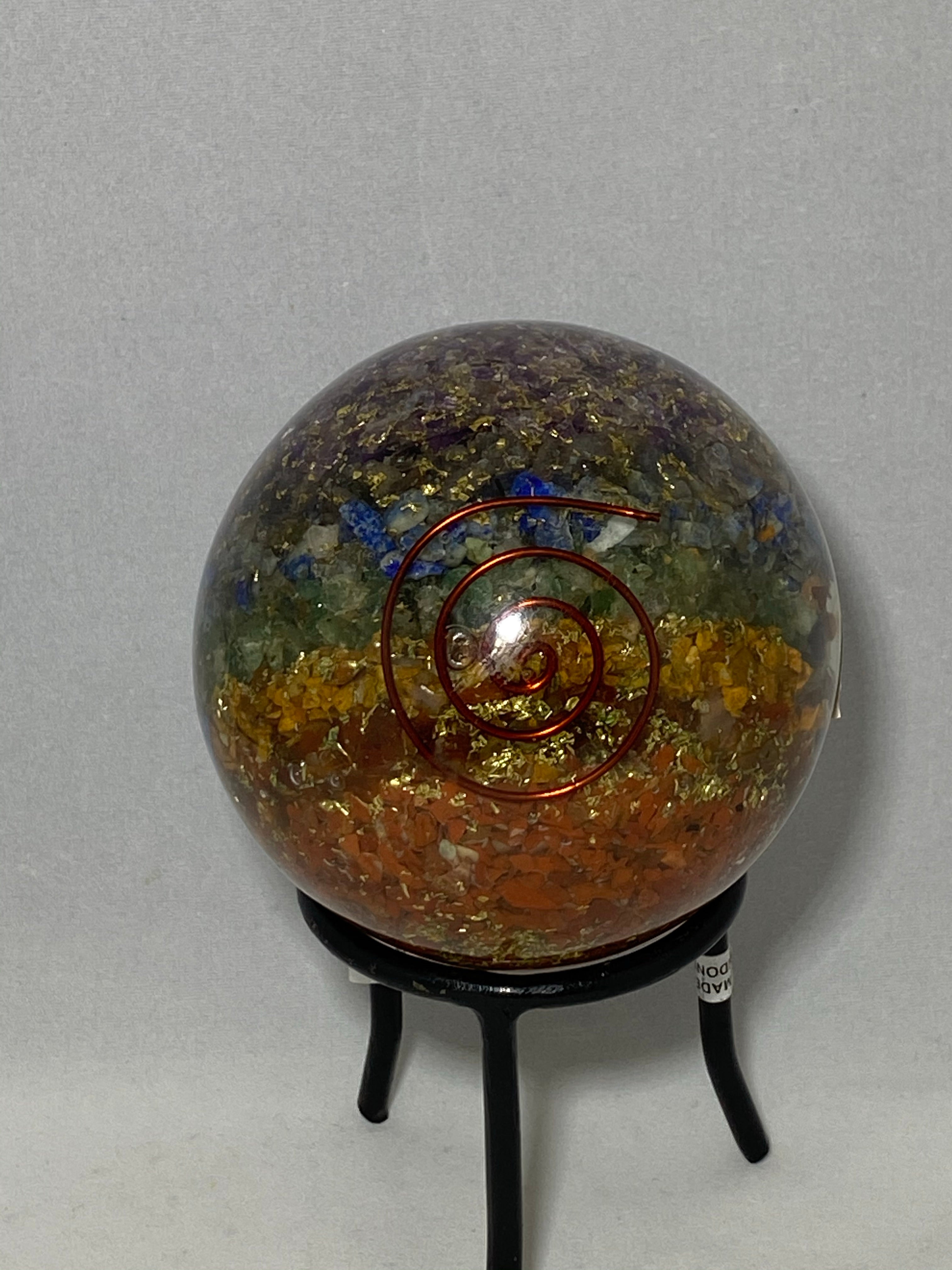 Orgonite Chakra Sphere 3.25” - Lighten Up Shop