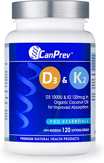 D3 1000IU & K2 120mcg - 120 Softgels - Lighten Up Shop