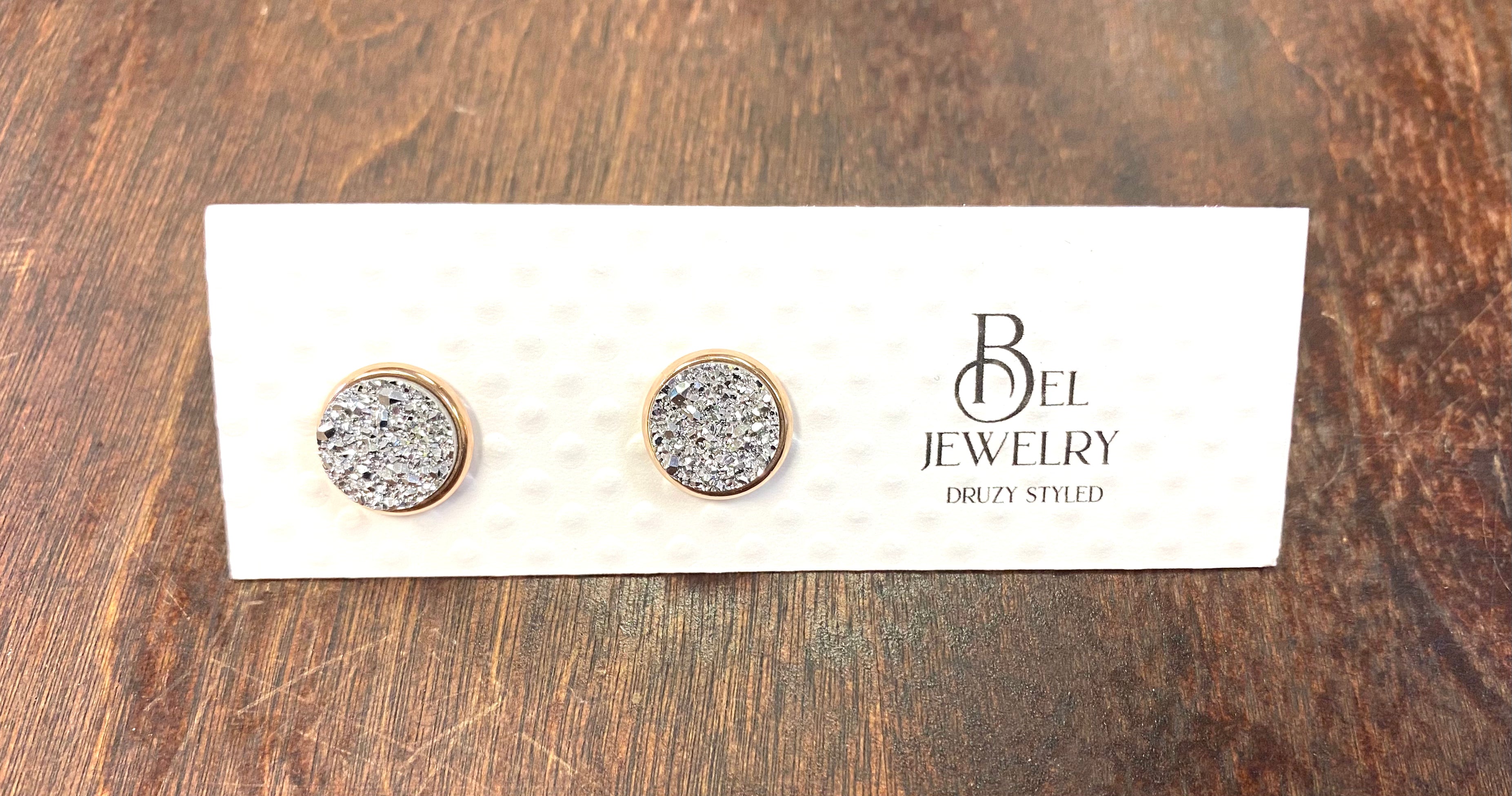 12mm Druzy Styled Earrings - Lighten Up Shop