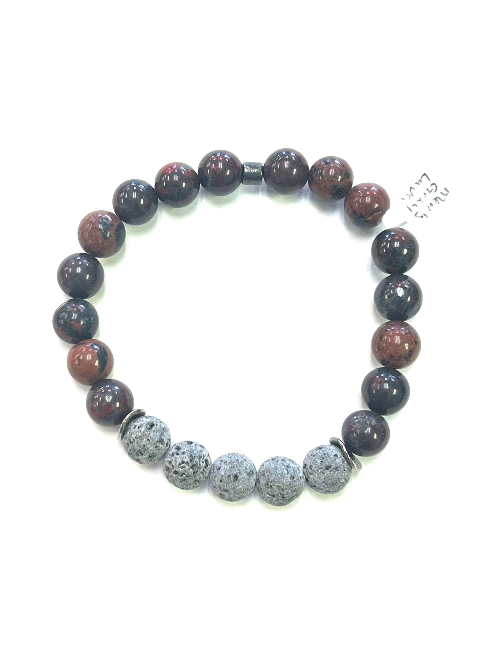 Men’s Grey Lava Diffuser Bracelet - Lighten Up Shop