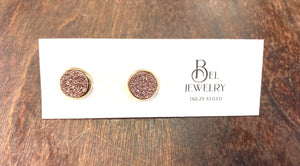 12mm Druzy Styled Earrings - Lighten Up Shop