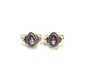 Amethyst Ring Teardrop (35) - Lighten Up Shop