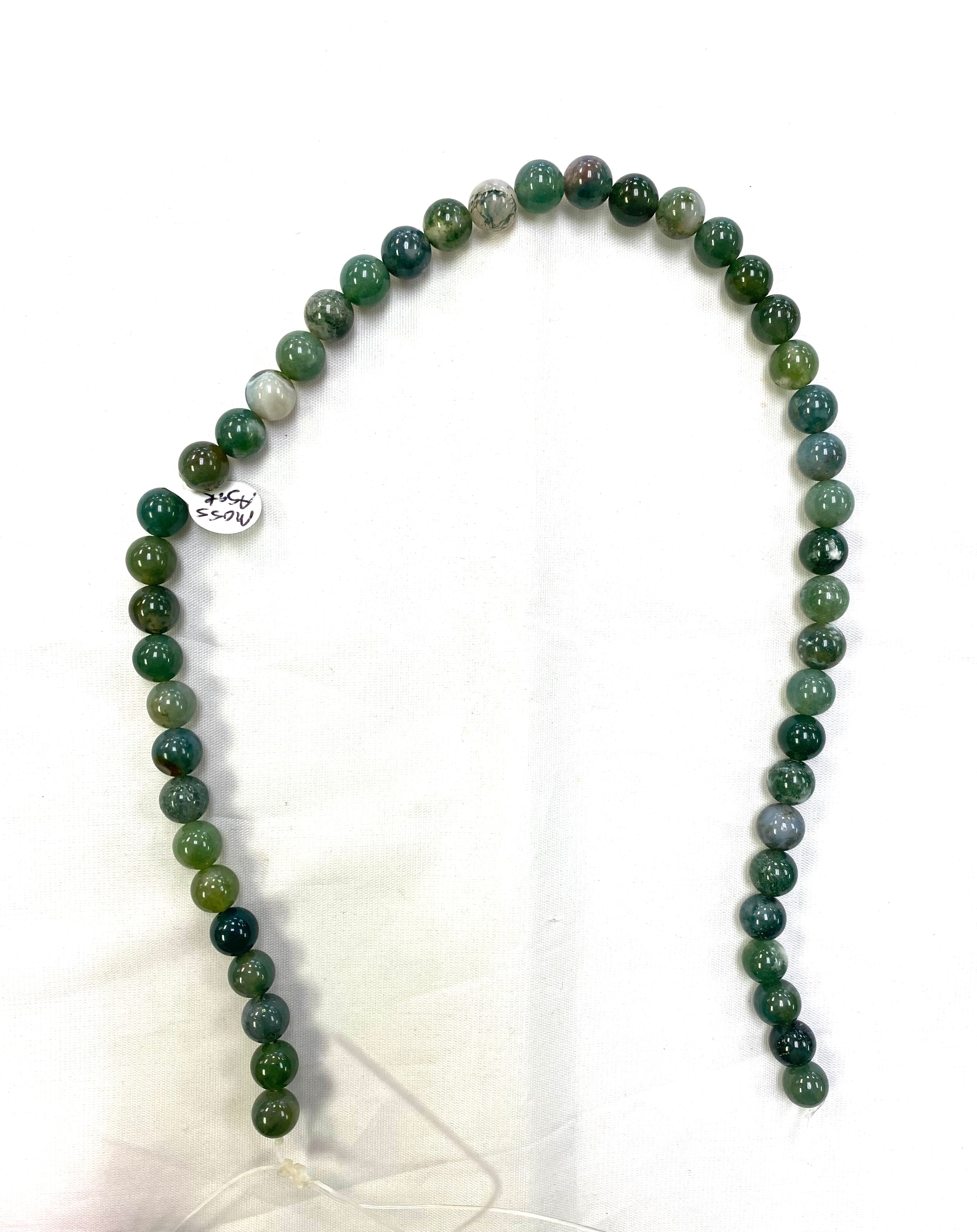 Moss Agate Bead Strand - Lighten Up Shop