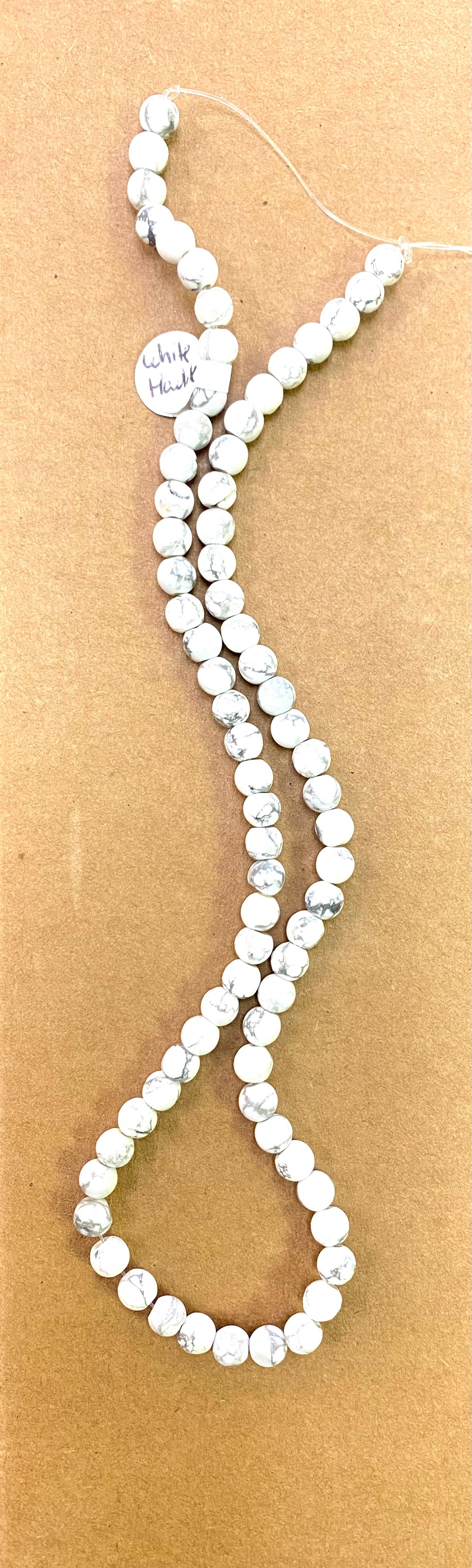 White Howlite Bead Strand - Small - Lighten Up Shop