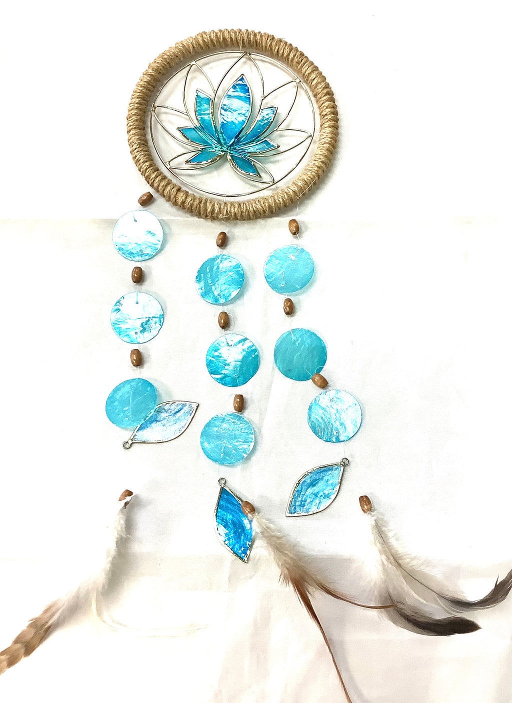 Lotus (wire) Shell Dreamcatcher - Lighten Up Shop