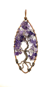 Amethyst Tree of Life Pendant - Lighten Up Shop