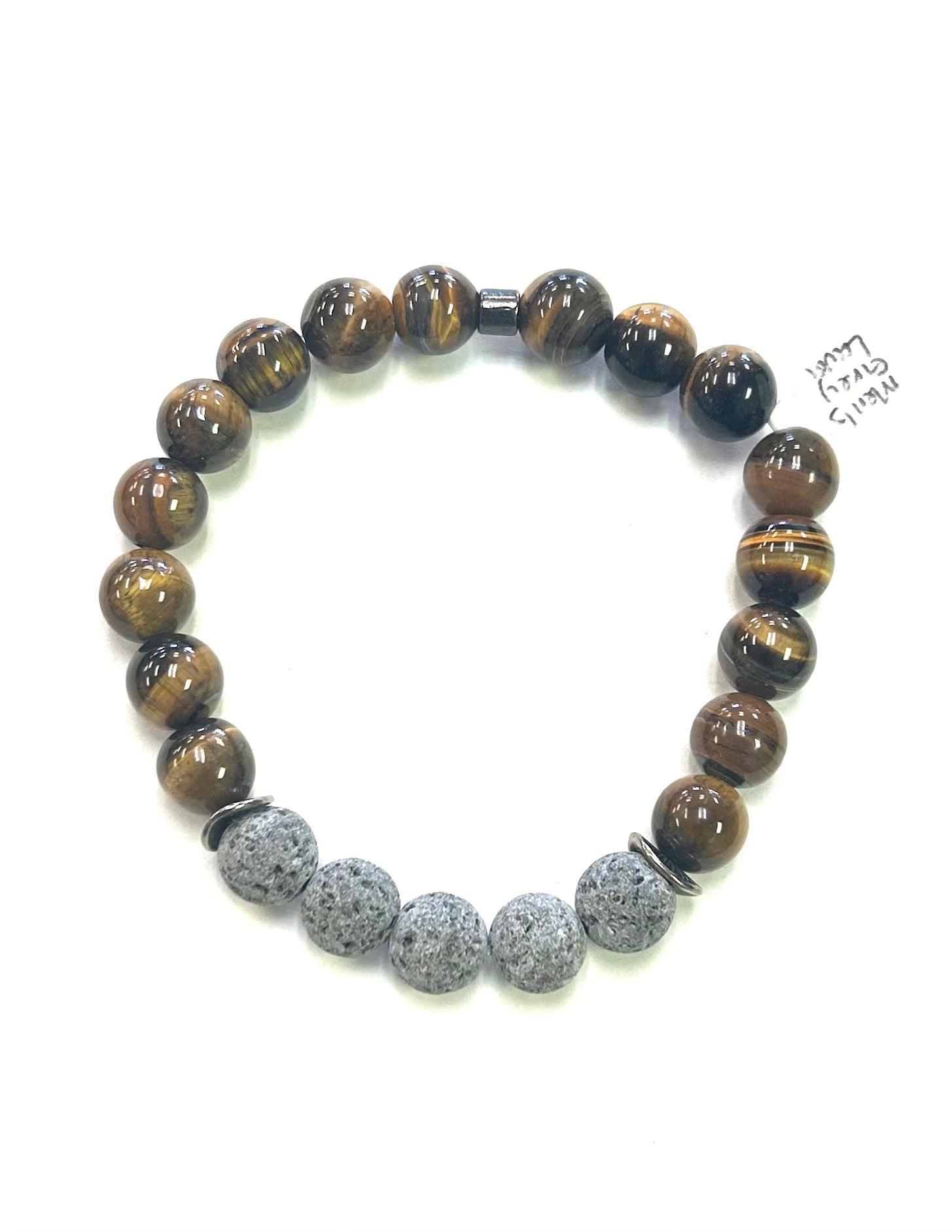 Men’s Grey Lava Diffuser Bracelet - Lighten Up Shop