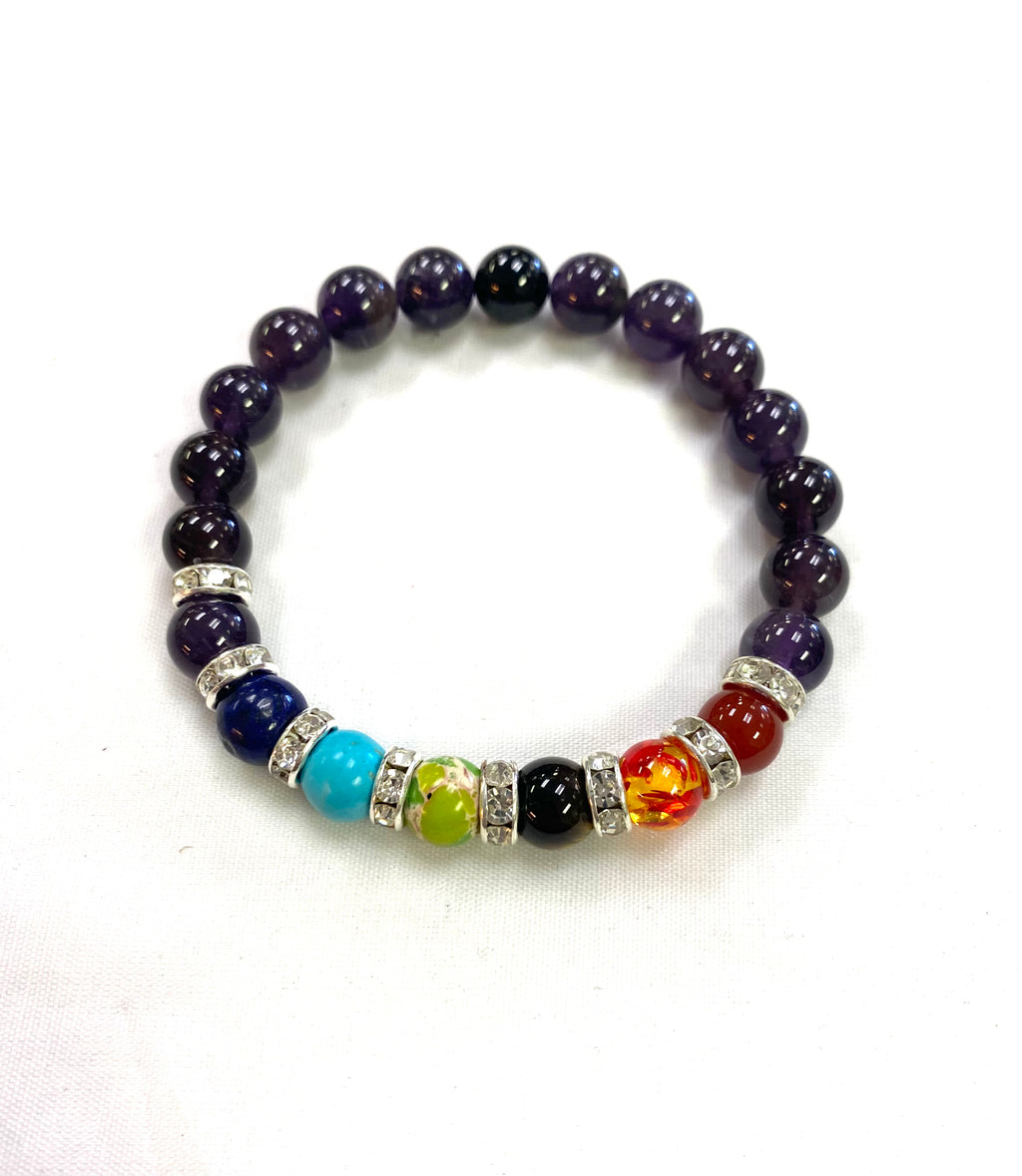 Chakra Amethyst Bracelet - Lighten Up Shop