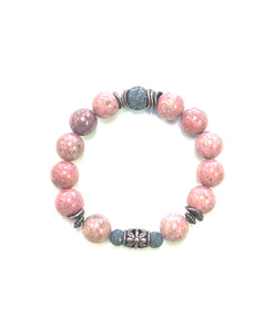 Pink Jasper Lava -  Large Bead - Lighten Up Shop