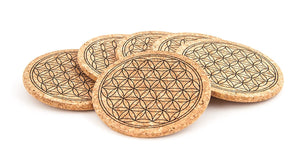 Flower of Life Cork Coaster - Lighten Up Shop