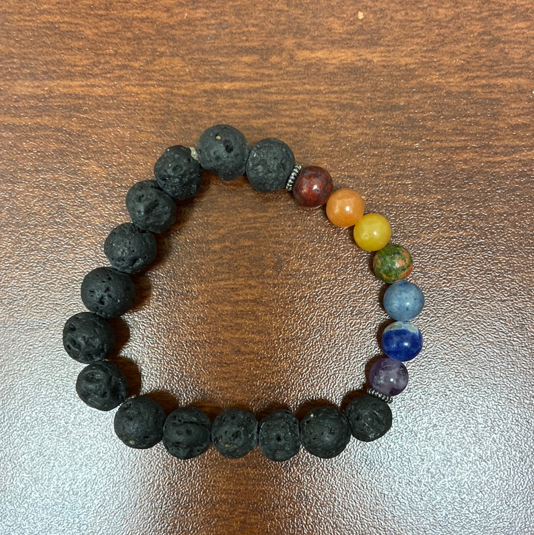 Kids Chakra Lava Bracelet - Lighten Up Shop