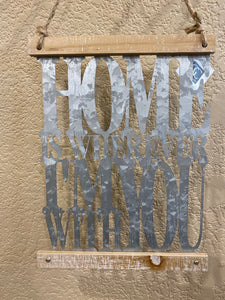 Galvanized Sign Home - Lighten Up Shop