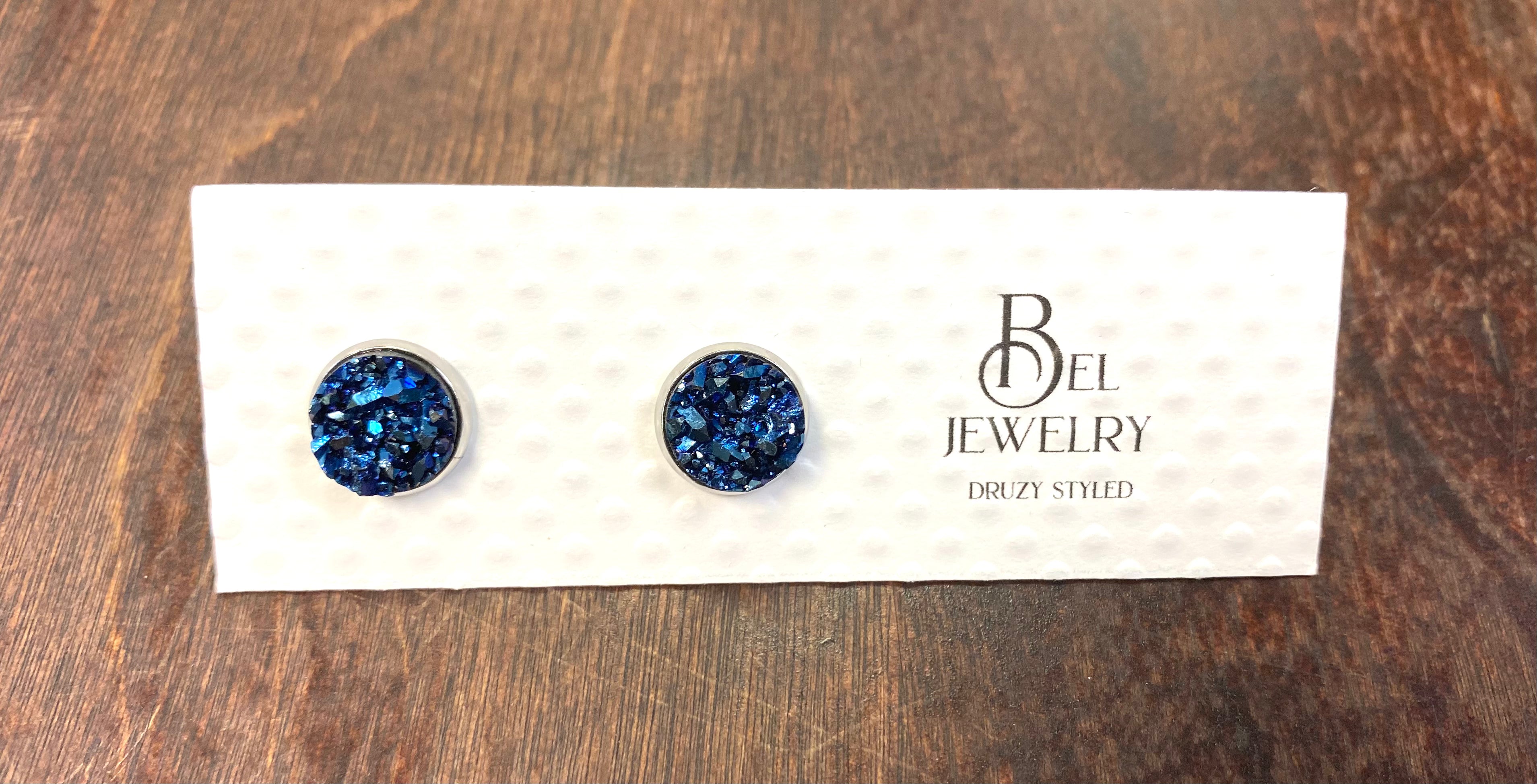 12mm Druzy Styled Earrings - Lighten Up Shop