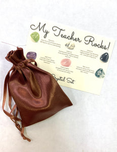 My Teacher Rocks Crystal Set - Lighten Up Shop