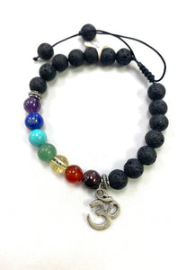 OM Chakra Lava Bracelet - Lighten Up Shop