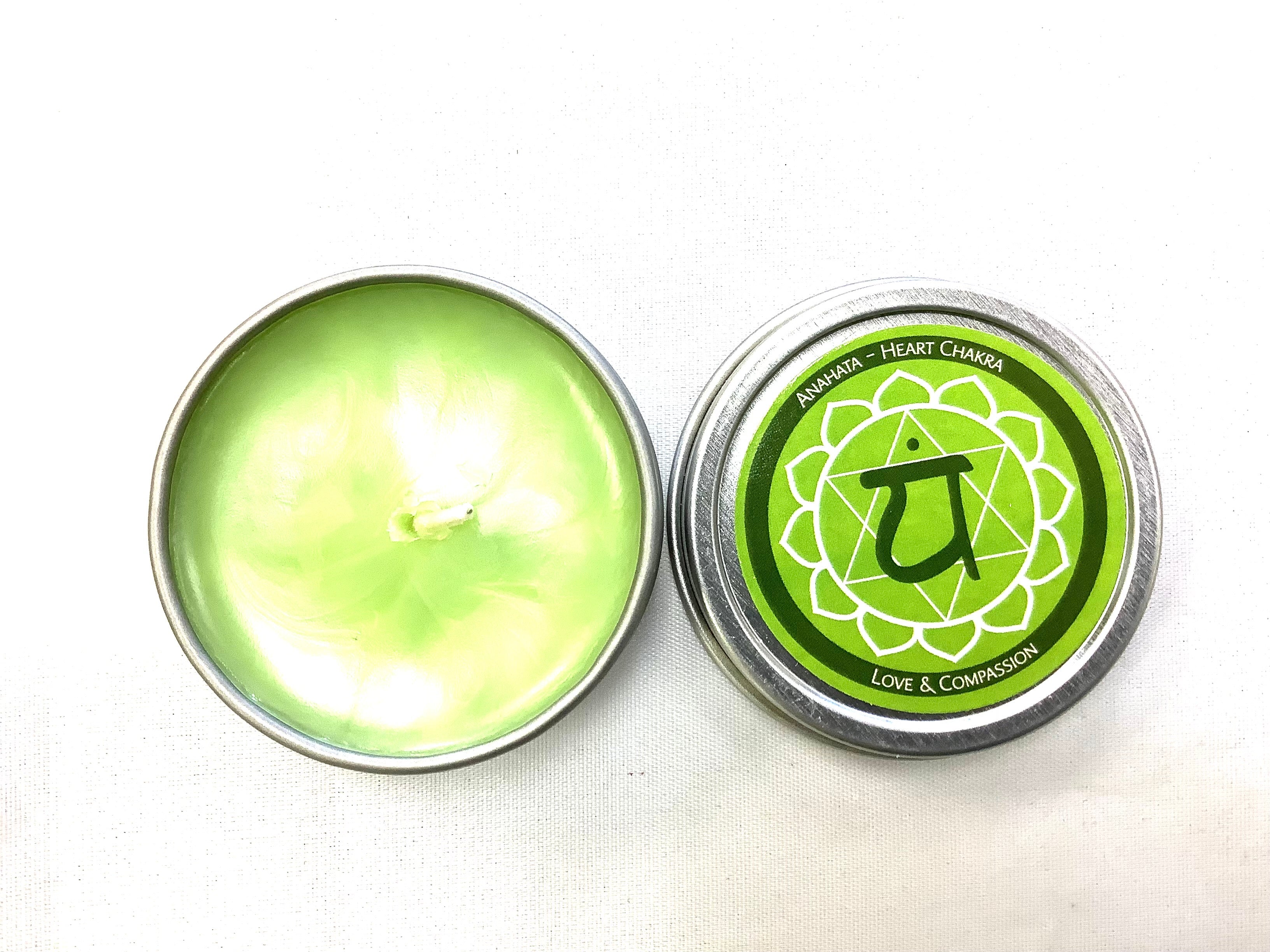 Anahata Heart Chakra Tin Candle (1oz) - Lighten Up Shop