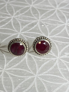 Stud Earrings Medium Red - Lighten Up Shop